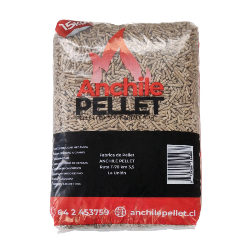 Bolsa Pellet 15 Kg. Anchile Pellet (Retiro en Tienda)